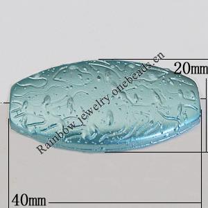 Crapy Exterior Acrylic Beads, Flat Oval 40x20mm Hole:about 3mm, Sold by Bag