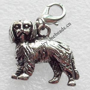 Zinc Alloy Charm/Pendants, Nickel-free & Lead-free, A Grade Animal 25x19mm, Sold by PC