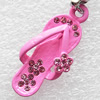 Zinc Alloy Enamel Pendant with Crystal, Nickel-free & Lead-free, A Grade Shoes 31x13mm, Sold by PC