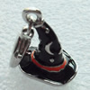 Zinc Alloy Enamel Charm/Pendant, Nickel-free & Lead-free, A Grade Hat 17x14mm, Sold by PC