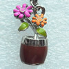 Zinc Alloy Enamel Charm/Pendant, Nickel-free & Lead-free, A Grade 20x11mm, Sold by PC