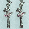 Zinc Alloy Charm/Pendant with Crystal, Nickel-free & Lead-free, A Grade 30x11mm, Sold by PC  