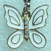 Zinc Alloy Enamel Charm/Pendant with Crystal, Nickel-free & Lead-free, A Grade Animal 20x20mm, Sold by PC  