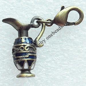 Zinc Alloy Charm/Pendants, Nickel-free & Lead-free, A Grade 18x13mm, Sold by PC