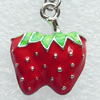 Zinc Alloy Enamel Pendant, Nickel-free & Lead-free, A Grade Fruit 22x18mm, Sold by PC  