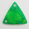 Resin Connectors, Trianglel 14x13mm Hole:1.5mm, Sold by Bag