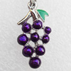 Zinc Alloy Enamel Pendant, Nickel-free & Lead-free, A Grade Fruit 29x15mm, Sold by PC  