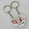 Zinc Alloy keyring Jewelry Key Chains, Pendant Size 46x43mm, Length Approx:3.6-inch, Sold by Pair