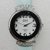 Metal Alloy Fashionable Watch Face with PU Watchband, Watch:about 28mm, Sold by PC