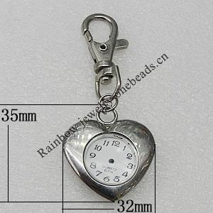 Metal Alloy Fashionable Waist Watch, Watch:about 35x32mm, Sold by PC
