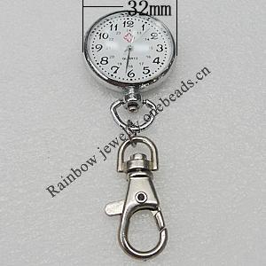 Metal Alloy Fashionable Waist Watch, Watch:about 32mm, Sold by PC