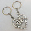Zinc Alloy keyring Jewelry Key Chains, Pendant Size 47x45mm, Length Approx:3.8-inch, Sold by Pair