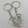 Zinc Alloy keyring Jewelry Key Chains, Pendant Size 44x42mm, Length Approx:3.5-inch, Sold by Pair