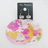 Shell Earings, Flat Round 50mm, Sold by Group