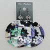 Shell Earings, Flat Round 50mm, Sold by Group