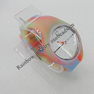Silicon Rubber Fashionable Watch, Watch:about 42mm, Sold by PC