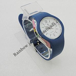 Silicon Rubber Fashionable Watch, Watch:about 40mm, Sold by PC