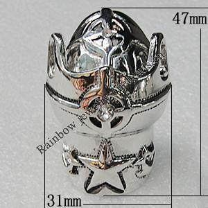 Metal Alloy Rings, Mix Style, 47x31mm, Sold by Box