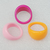 Acrylic Rings, Mix Color, 24x15mm, Sold by Box