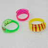 Acrylic Rings, Mix Color, Rectangle 22x10mm, Sold by Box