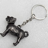 Zinc Alloy keyring Jewelry Key Chains, Dog, Pendant width:45mm, Length Approx:3.4-inch, Sold by PC