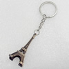 Zinc Alloy keyring Jewelry Key Chains, Pendant width:21mm, Length Approx:4.1-inch, Sold by PC
