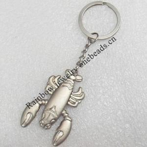 Zinc Alloy keyring Jewelry Key Chains, Pendant width:31mm, Length Approx:3.9-inch, Sold by PC