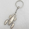 Zinc Alloy keyring Jewelry Key Chains, Pendant width:31mm, Length Approx:3.9-inch, Sold by PC