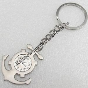 Zinc Alloy keyring Jewelry Key Chains, Pendant width:30mm, Length Approx:3.54-inch, Sold by PC