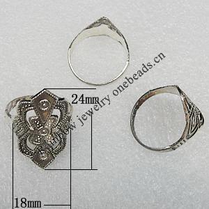 Metal Alloy Rings, Mix Style, 24x18mm, Sold by Box