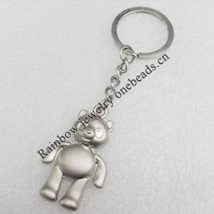 Zinc Alloy keyring Jewelry Key Chains, Pendant width:26mm, Length Approx:3.9-inch, Sold by PC