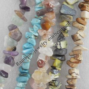 Gemstone Beads, Chips, Mix colour & mix style, 8-16mm, Hole:Approx 1mm, Sold by Group