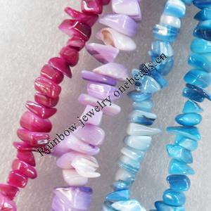 Gemstone Beads, Chips, 8-16mm, Mix colour, Hole:Approx 1mm, Sold by Group