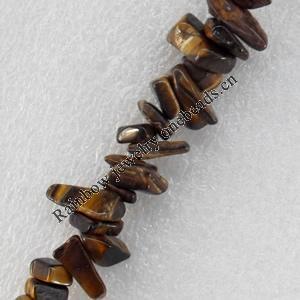 Tiger Beads, Chips, 6-16mm, Hole:Approx 1mm, Sold per 15.7-inch Strand