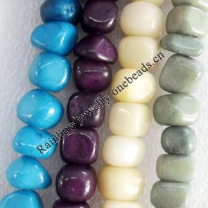 Gemstone Beads, Chips, 13-15mm, Mix colour, Hole:Approx 1mm, Sold by Group