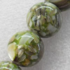 Natural Shell Beads, Round, 6mm, Hole:Approx 1mm, Sold per 16-inch Strand