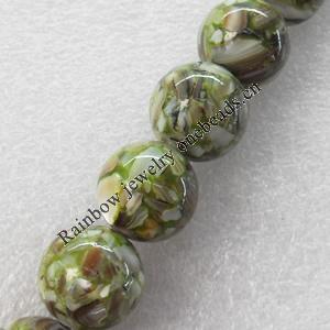 Natural Shell Beads, Round, 16mm, Hole:Approx 1mm, Sold per 16-inch Strand