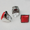 Metal Alloy Rings With Gemstone, Mix Style, 20mm, Sold by Box