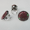 Metal Alloy Rings With Gemstone, Mix Style, 28mm, Sold by Box