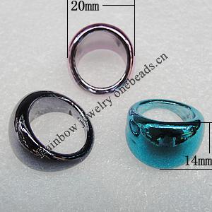 CCB Rings, Mix Color, 20x14mm, Sold by Box