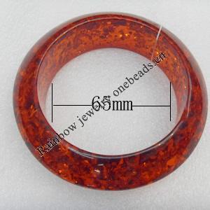 Imitate Amber Bracelet, width:28mm, Inner diameter:65mm, Sold by PC 
