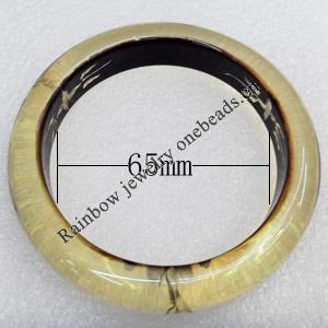 Imitate Amber Bracelet, width:15mm, Inner diameter:65mm, Sold by PC 