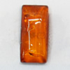 Imitate Amber Cabochons, Rectangle, The other side is Flat 7x16mm, Sold by Bag
