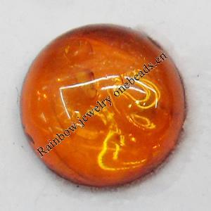 Imitate Amber Cabochons, Round, The other side is Flat 20mm, Sold by Bag