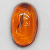 Imitate Amber Cabochons, Oval, The other side is Flat 6x10mm, Sold by Bag