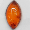 Imitate Amber Cabochons, Horse eye, The other side is Flat 7x14mm, Sold by Bag