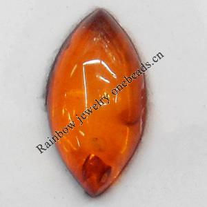 Imitate Amber Cabochons, Horse eye, The other side is Flat 10x17mm, Sold by Bag