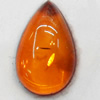 Imitate Amber Cabochons, Teardrop, The other side is Flat 8x14mm, Sold by Bag