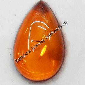 Imitate Amber Cabochons, Teardrop, The other side is Flat 12x18mm, Sold by Bag