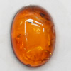 Imitate Amber Cabochons, Oval, The other side is Flat 9x18mm, Sold by Bag